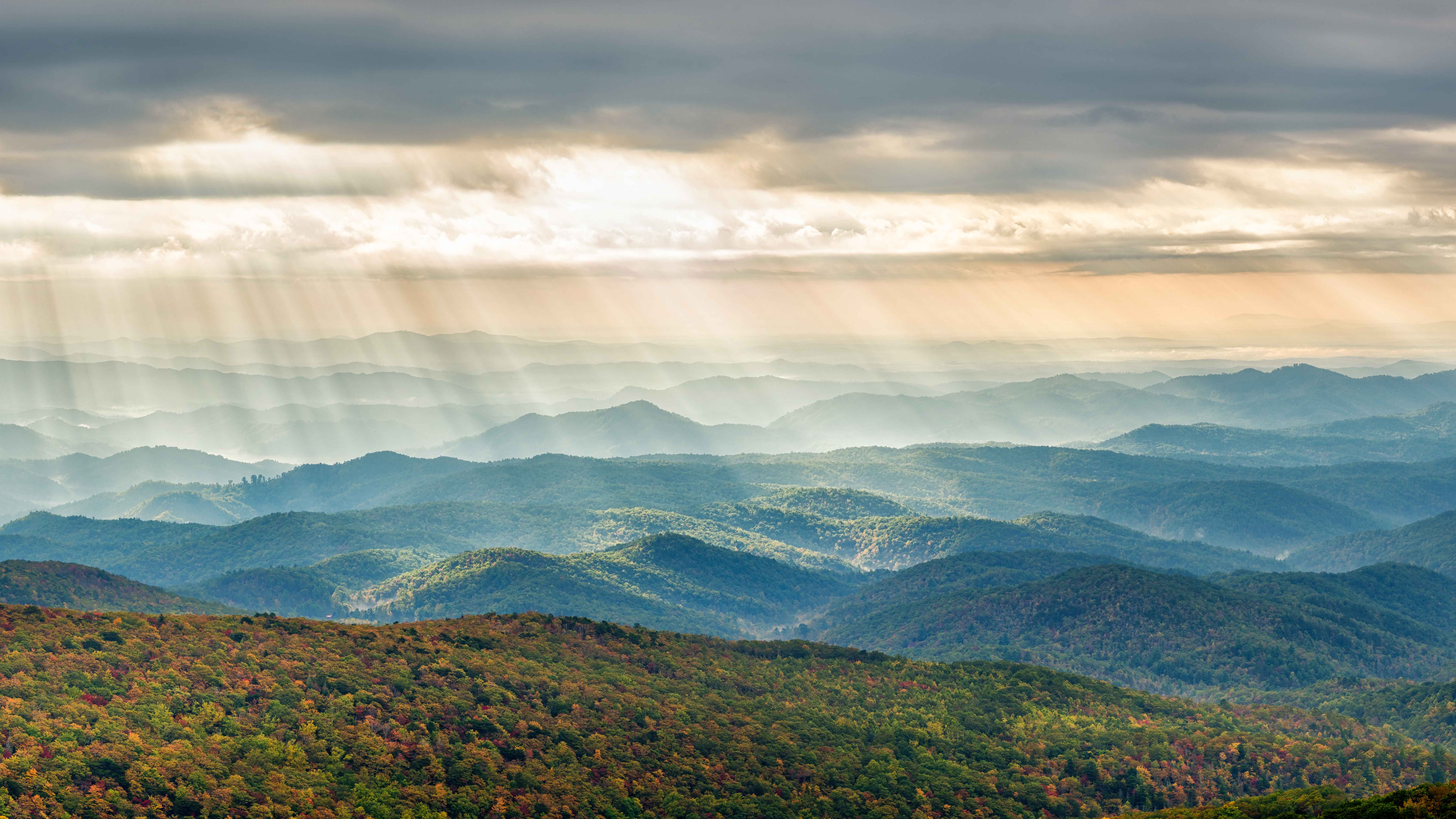 Autumn Morning light on the Blue Ridge Parkway