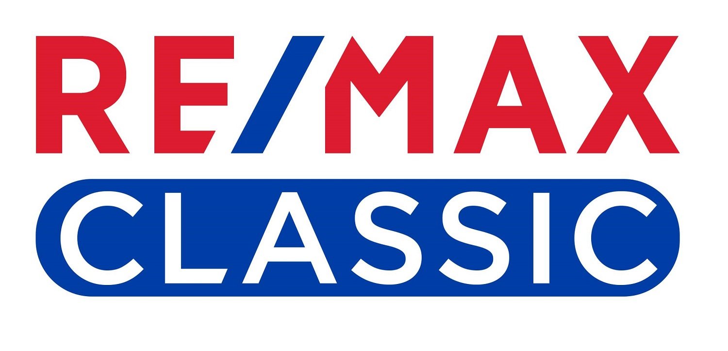 The image shows the logo for RE/MAX Classic, a real estate company.