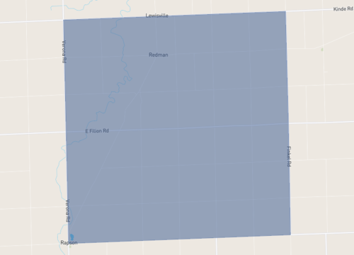 A map of Redman, Illinois, USA