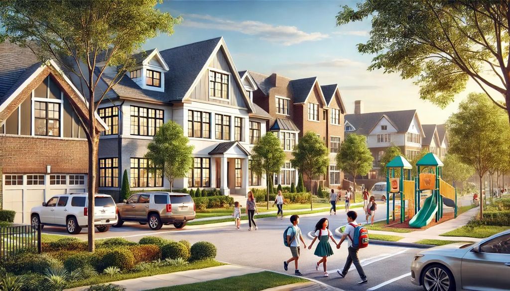 DALL·E 2025-03-21 18.19.45 - A picturesque suburban neighborhood in West Bloomfield, Michigan. Beautiful single-family homes with contemporary architecture, tree-lined streets, an (1)