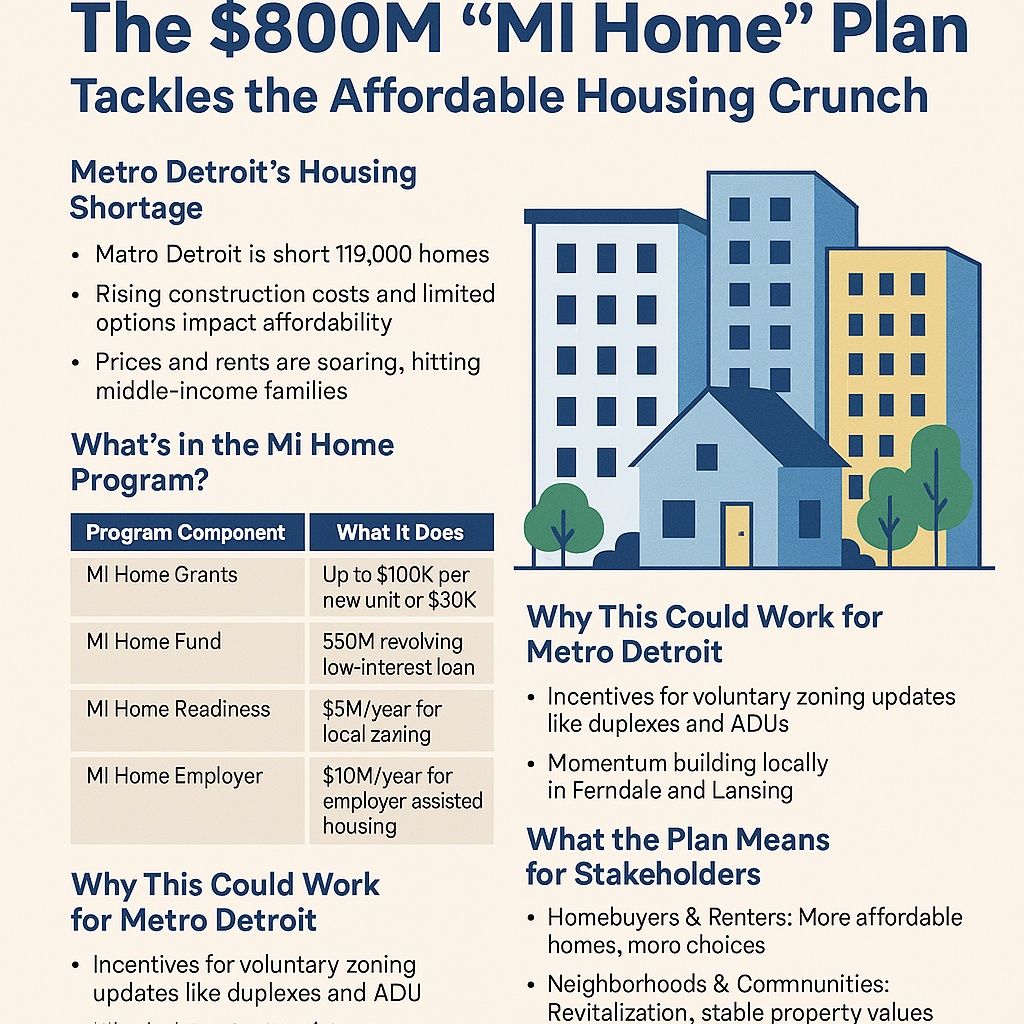 Affordable housing Metro Detroit infographic