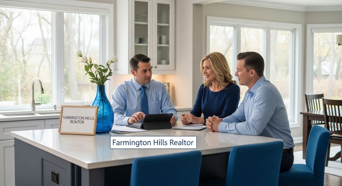 Farmington Hills Realtor — Seller Marketing Services Farmington Hills Realtor advising home sellers on marketing strategy in Oakland County, MI