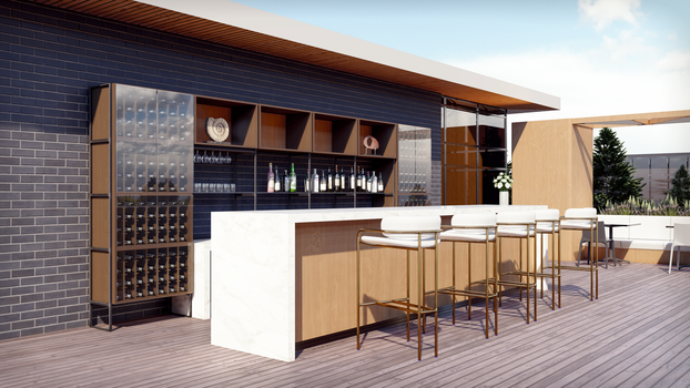 5. BBQ area with bar