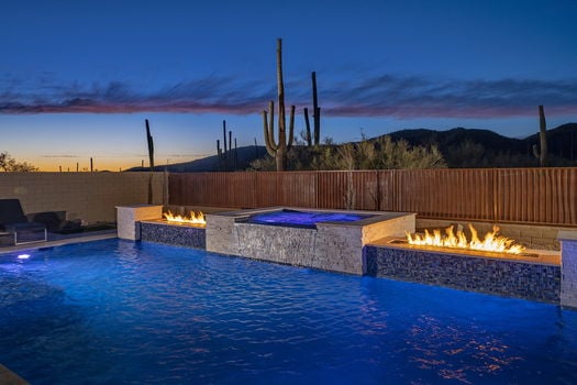 Outdoor Space at Twilight Shot 2