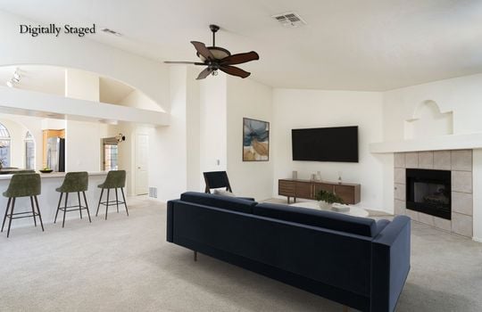Living Space Shot 1 -Digitally Staged
