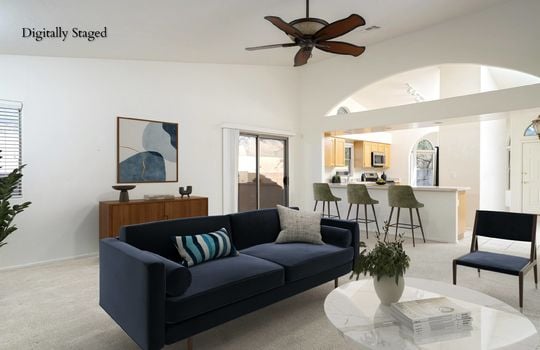 Living Space Shot 2 -Digitally Staged
