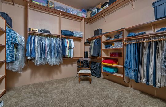Oversize Primary Closet With Built-Ins