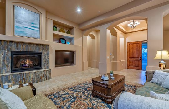 Slate Fireplace and Display Niches