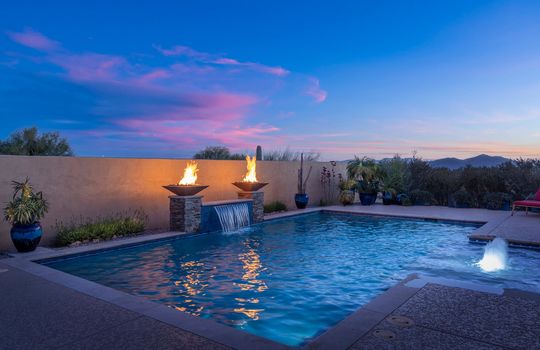 Stunning Fire Display at Twilight