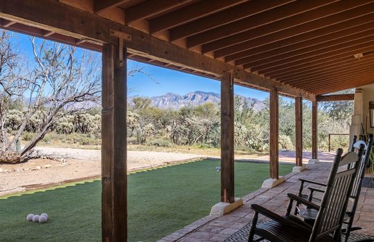 Covered Porch With Mountain Views