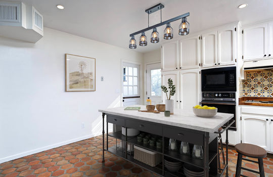 Large Kitchen Has Space For An Island Or Table - Digitally Staged