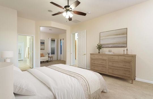 Large Primary Suite With Sitting Area- Digitally Staged