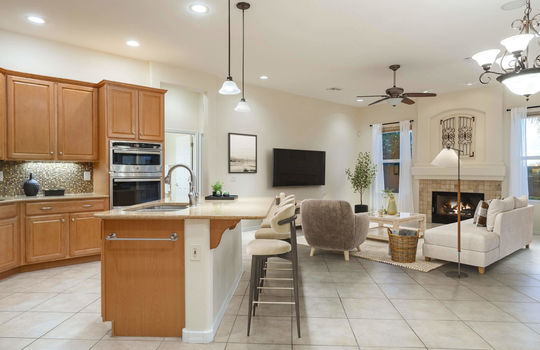 Open Kitchen Living Space Shot 4- Digitally Staged