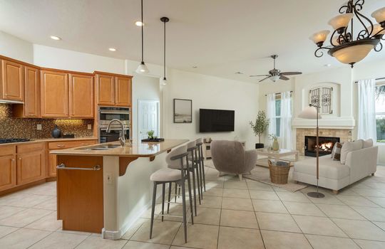 Open Living Space- Digitally Staged