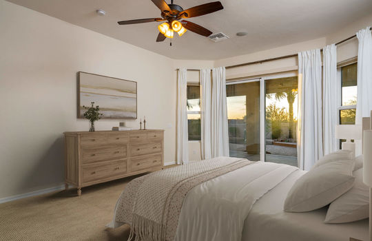 Primary Suite With Access To Outdoor Space- Digitally Staged