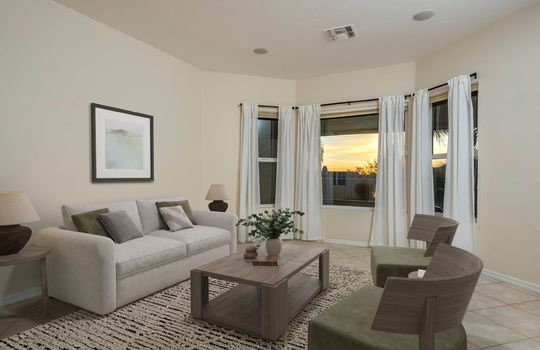 Second Living Space- Digitally Staged
