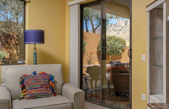 Mountain views and access to the patio