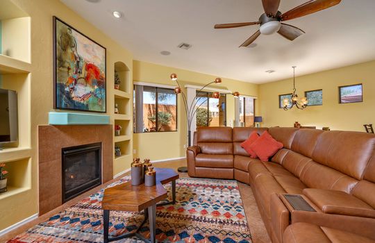 Open living space with lots of windows