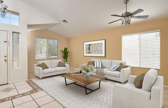Front Living Space- Digitally Staged