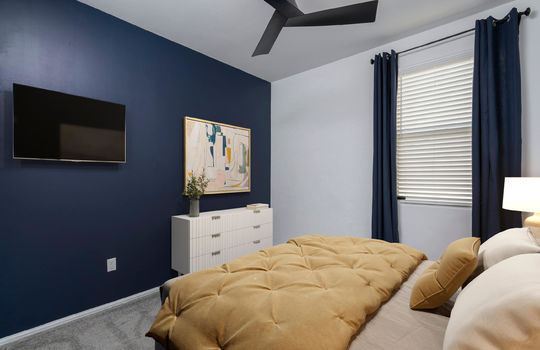 First Guest Bedroom Shot 1- Digitally Staged