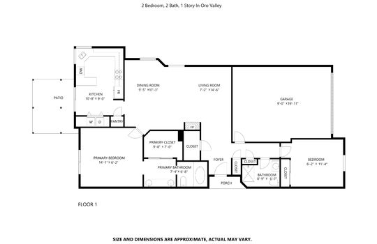 2 Bedroom, 2 Bath, 1 Story In Oro Valley