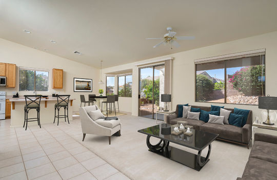 Large Living Space- Digitally Staged