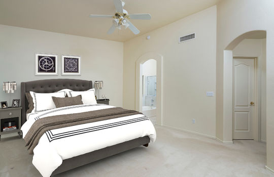 Primary With Ensuite Bath- Digitally Staged