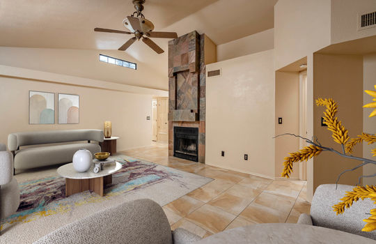 Tile and Wood Floors Throughout- Digitally Staged