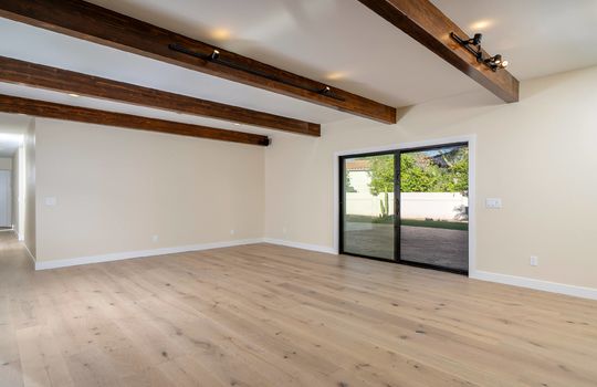Great Room Has A Slider To The Backyard