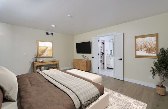 Large Primary Bedroom Feels Very Private- Digitally Staged