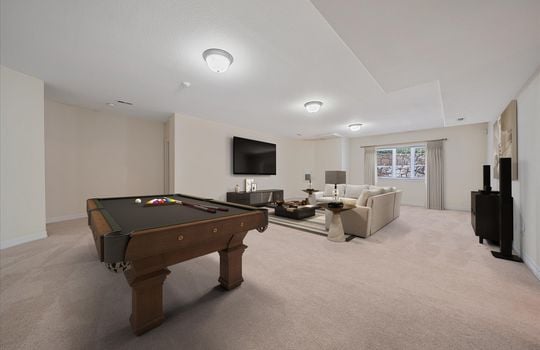 40-Basement Rec Room - Virtually Staged