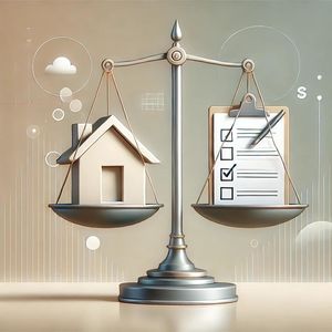 Scale with home on one side and checklist on the other