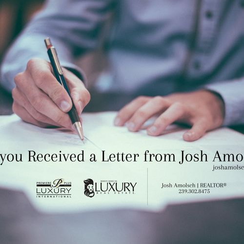 You Received a Letter From Josh Amolsch?
