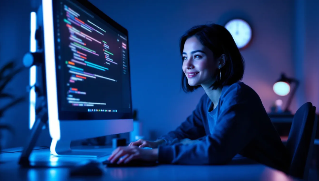 AI assistant on computer screen