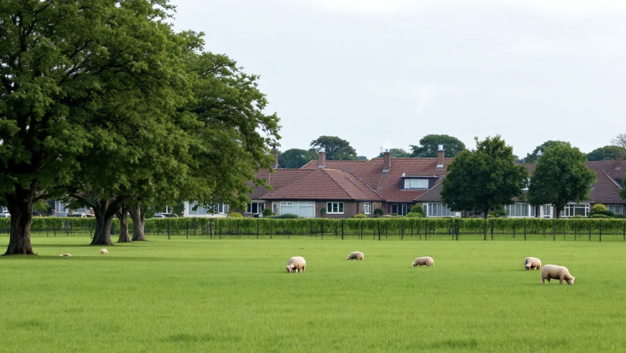 agricultural land near residential suburb