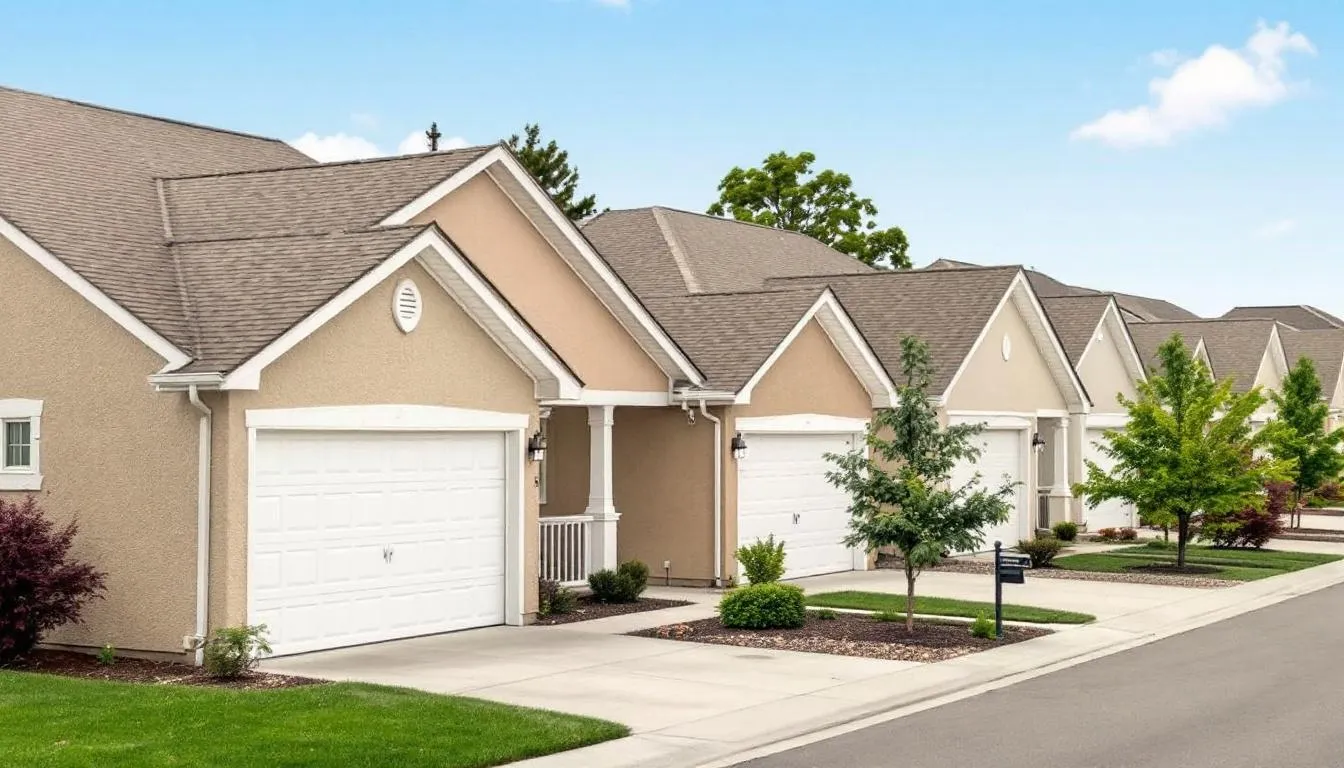 row of entry-level suburban homes