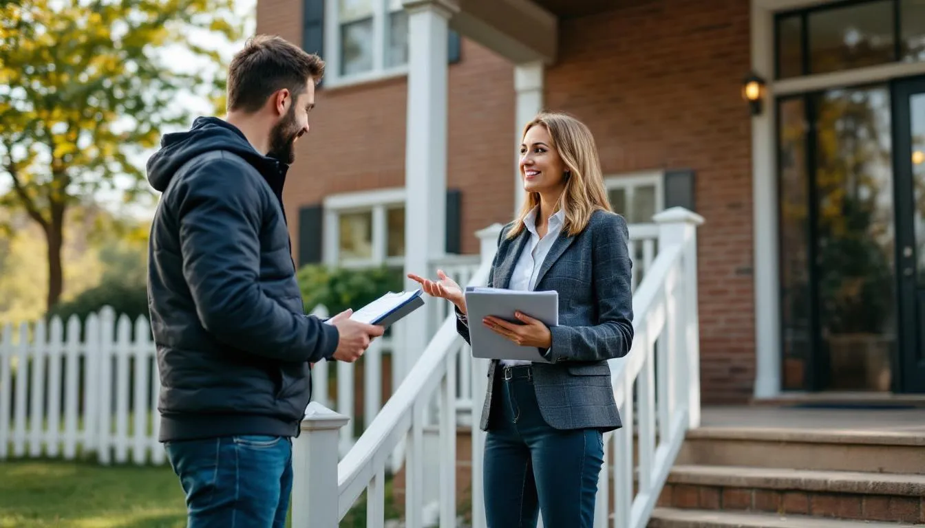 homebuyer inspecting house with realtor