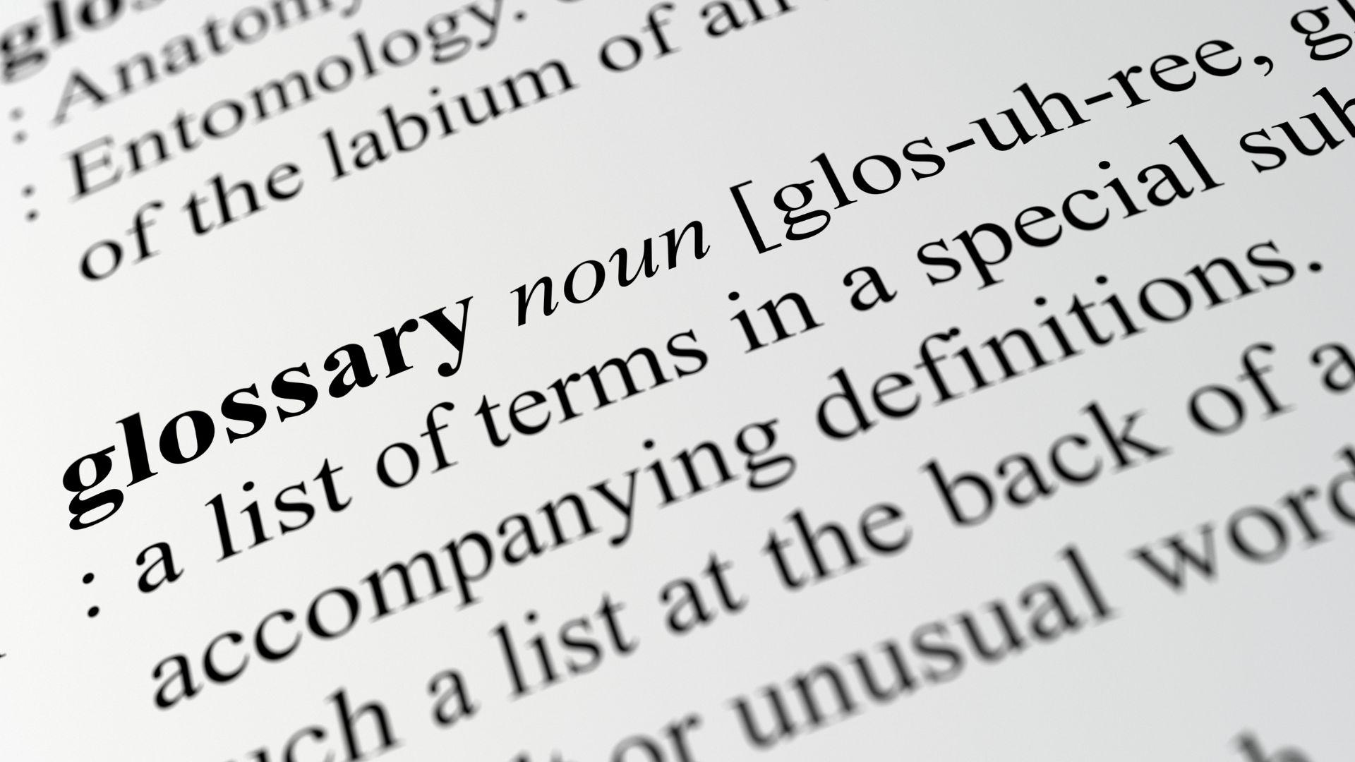 glossary of real estate terms