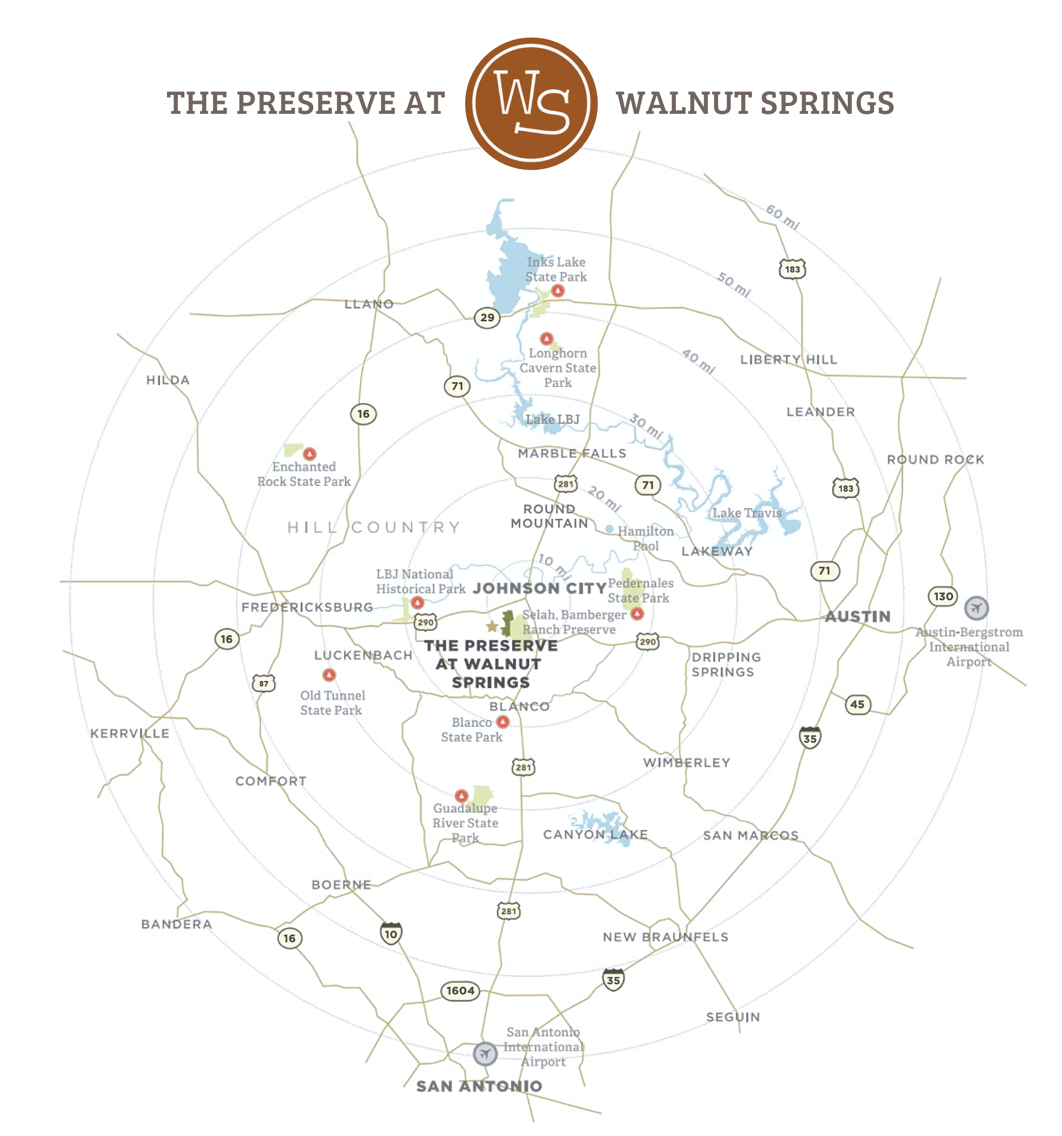 The Preserve At Walnut Springs Area Map