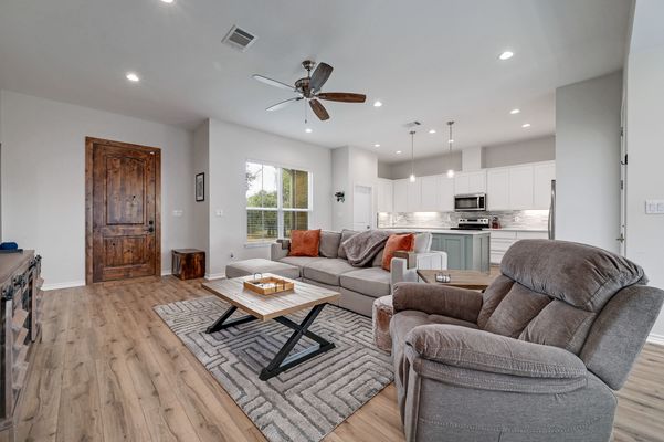 Living Room with Luxury Vinyl Flooring
