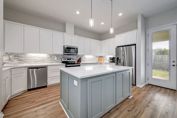 Open-Concept Kitchen with Granite Countertops