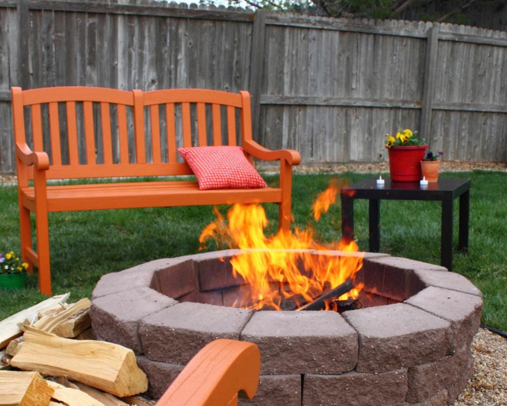 Build your own fire pit outdoors