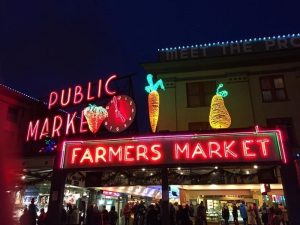 Pike's Place is one of the most recognizable food halls, filled with vendors for food as well as artisan goods.
