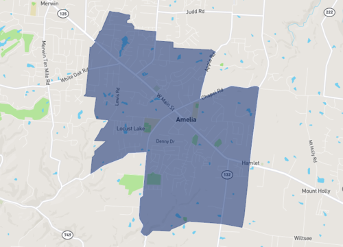 Amelia, Ohio map