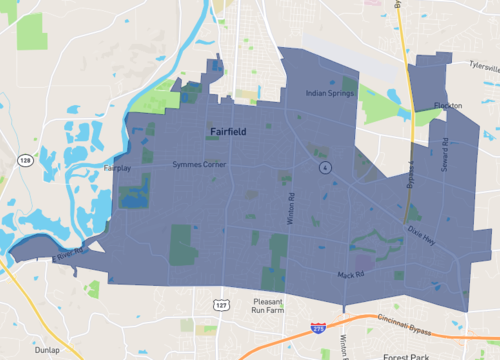 Fairfield, Ohio Map