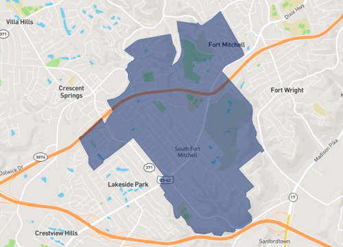 Map of Fort. Mitchell, KY