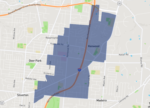 Kenwood, Ohio Map