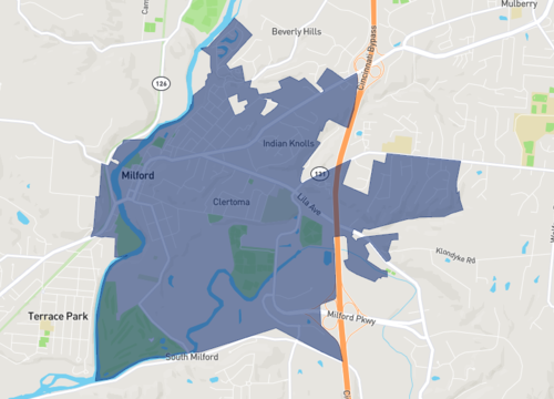 Milford Ohio Map