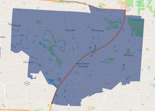 West Chester, Ohio Map