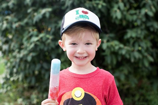 Henry with Popscicle